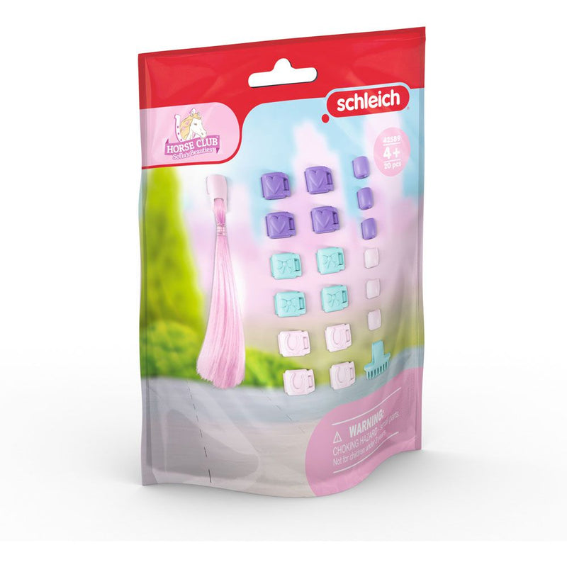 SCHLEICH Horse Club Sofia's Beauties Horse Hair Toy Accessory Set, 4 Years and Above, Multi-colour