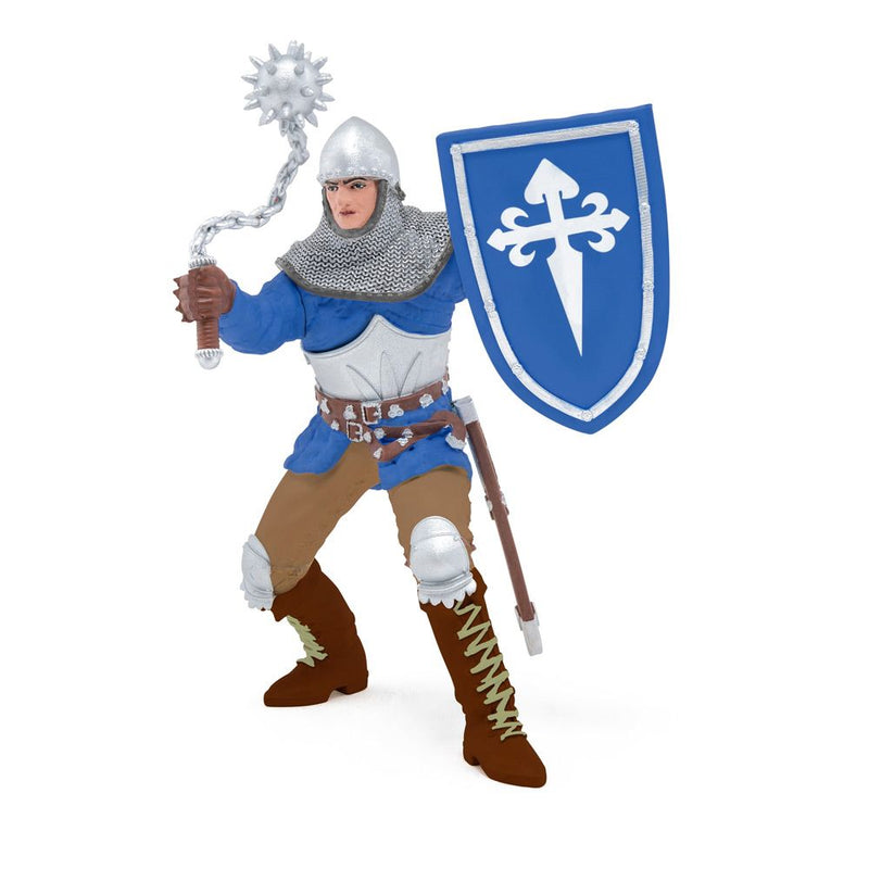 PAPO Fantasy World Knight with Mace Toy Figure, 3 Years or Above, Silver/Blue