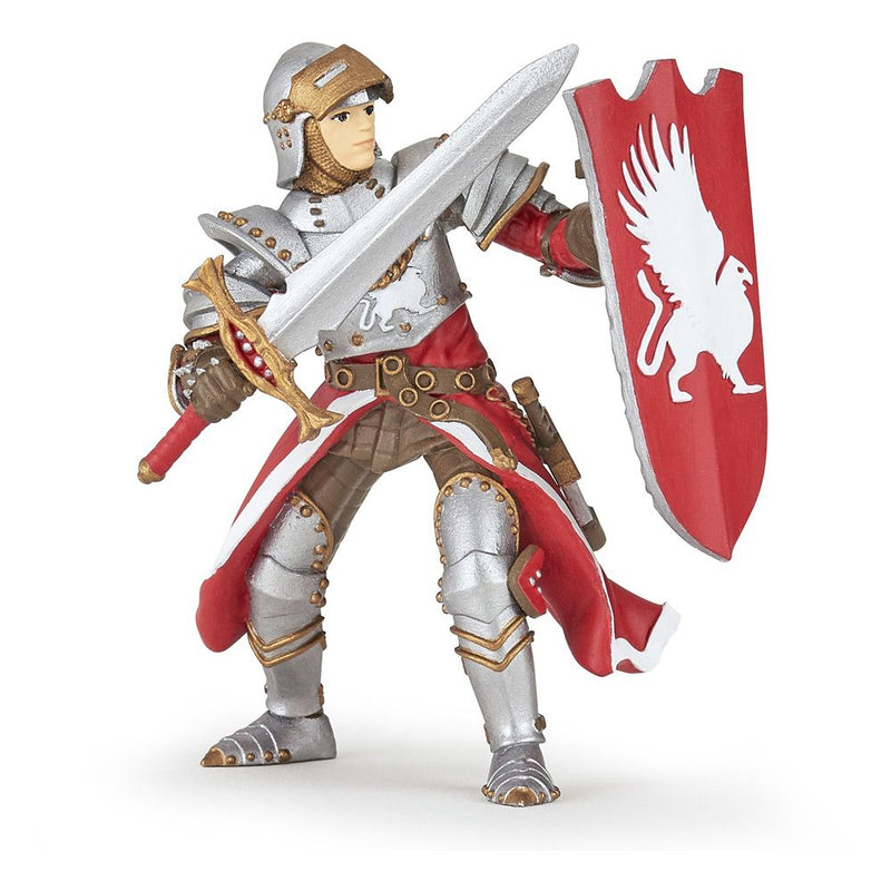 PAPO Fantasy World Griffin Knight Toy Figure, 3 Years or Above, Silver/Red