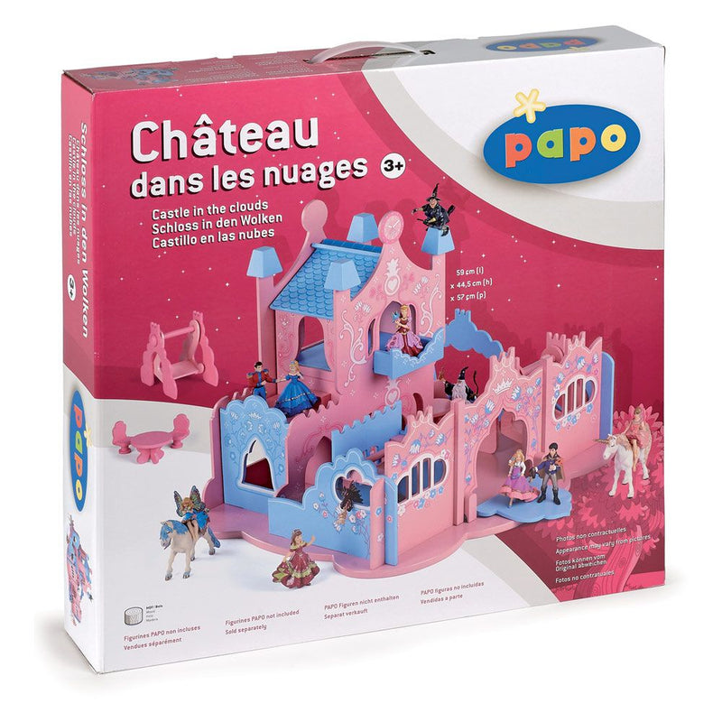 PAPO The Enchanted World Castle in the Clouds Toy Playset, 3 Years or Above, Pink/Blue
