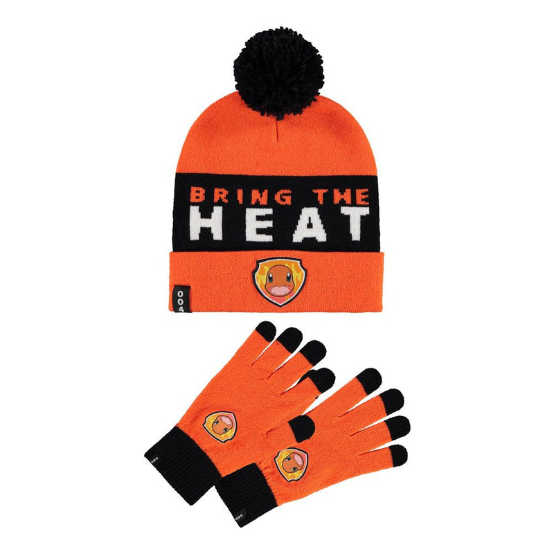 POKEMON Charizard Bring the Heat Beanie & Knitted Gloves Giftset
