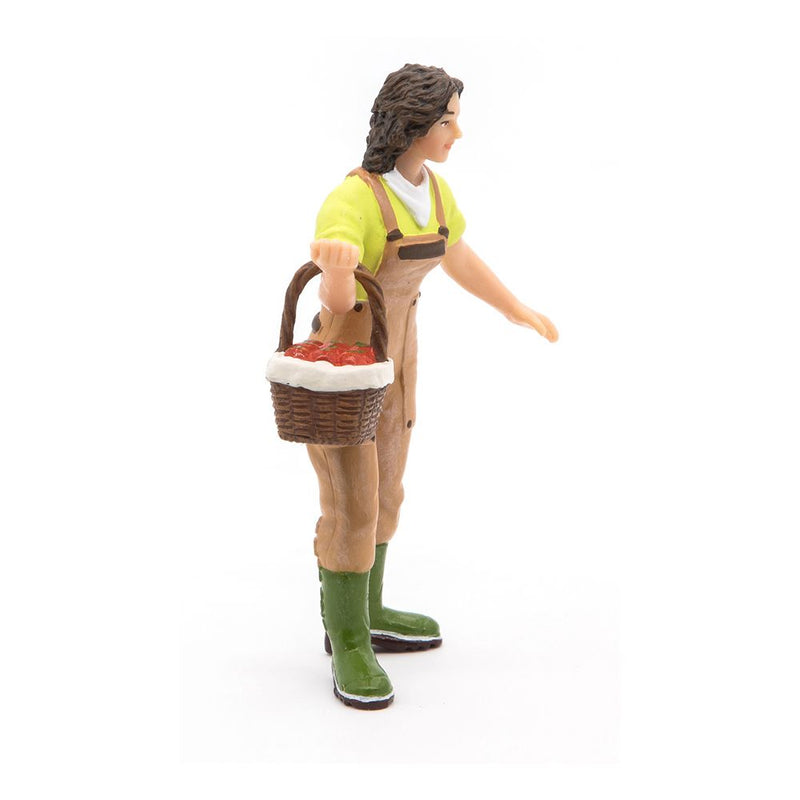 PAPO Farmyard Friends Woman Farmer with Basket Toy Figure, 3 Years or Above, Multi-colour