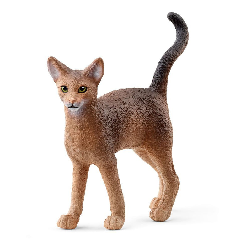 SCHLEICH Farm World Abyssinian Cat Toy Figure, 3 to 8 Years, Brown