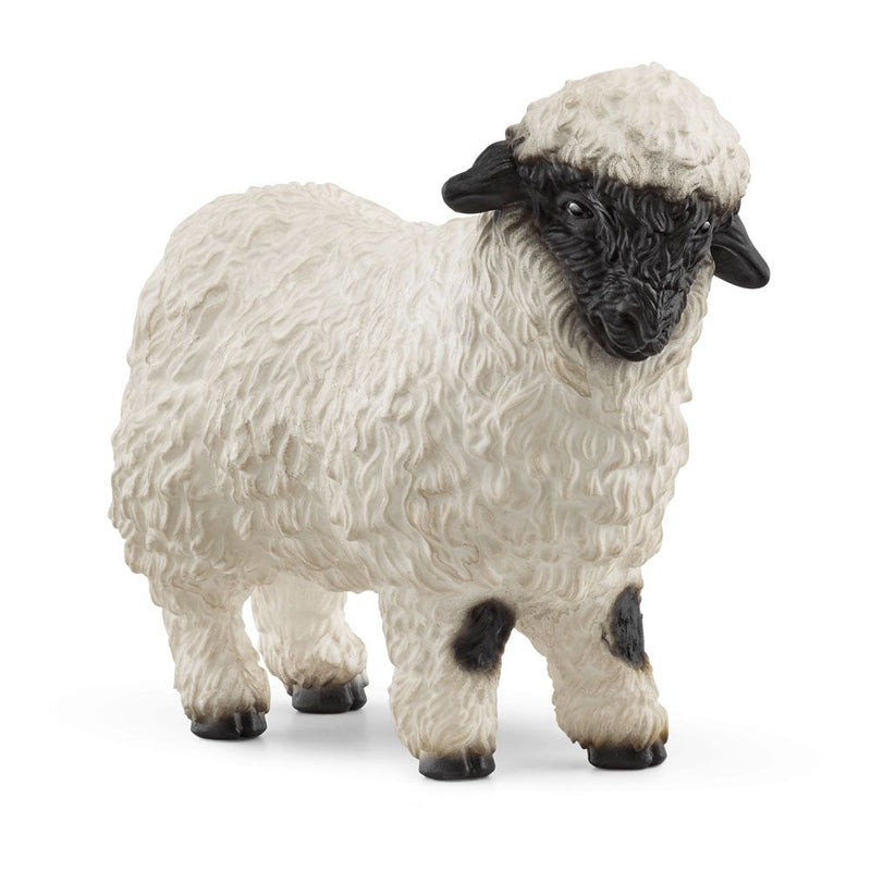 SCHLEICH Farm World Valais Black-nosed Sheep Toy Figure, 3 to 8 Years, White/Black