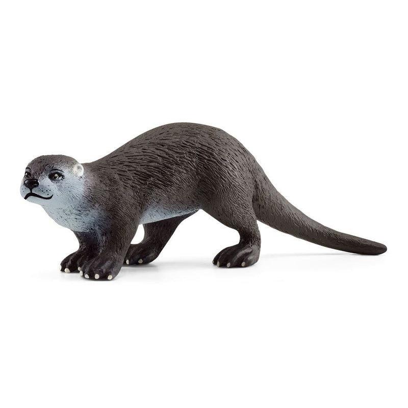 SCHLEICH Wild Life Otter Toy Figure, 3 to 8 Years, Grey