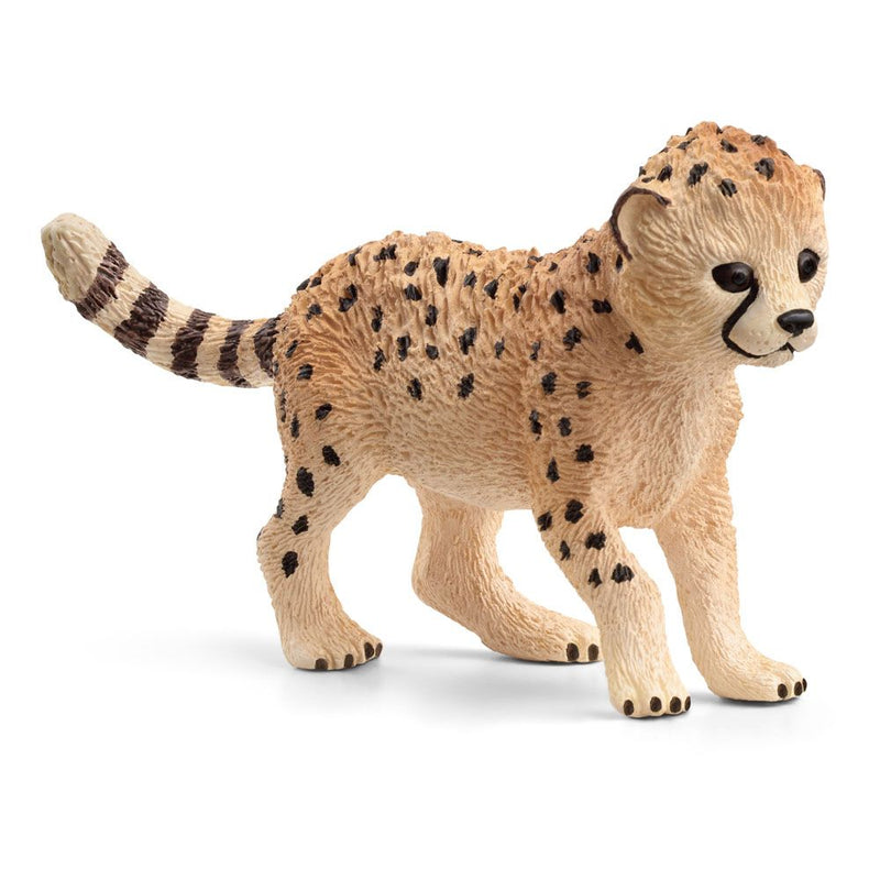 SCHLEICH Wild Life Cheetah Baby Toy Figure, 3 to 8 Years, Tan/Black
