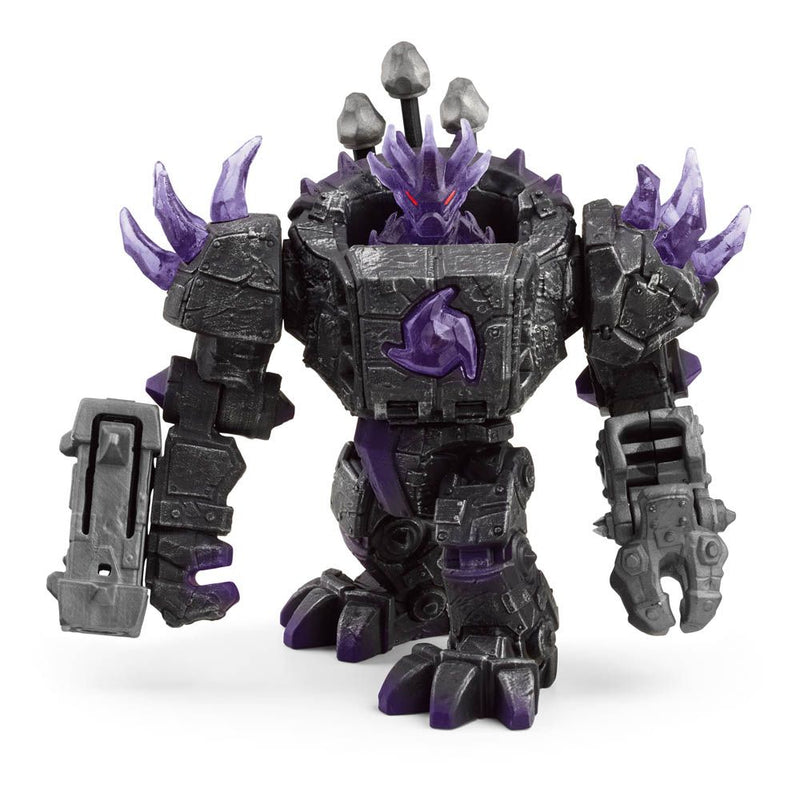 SCHLEICH Eldrador Creatures Shadow Master Robot with Mini Creature Toy Figure, 7 to 12 Years, Black/Purple
