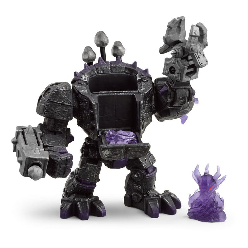 SCHLEICH Eldrador Creatures Shadow Master Robot with Mini Creature Toy Figure, 7 to 12 Years, Black/Purple