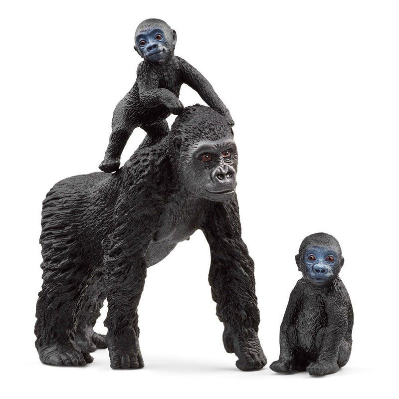 SCHLEICH Wild Life Gorilla Family Toy Figure, 3 Years and Above, Black