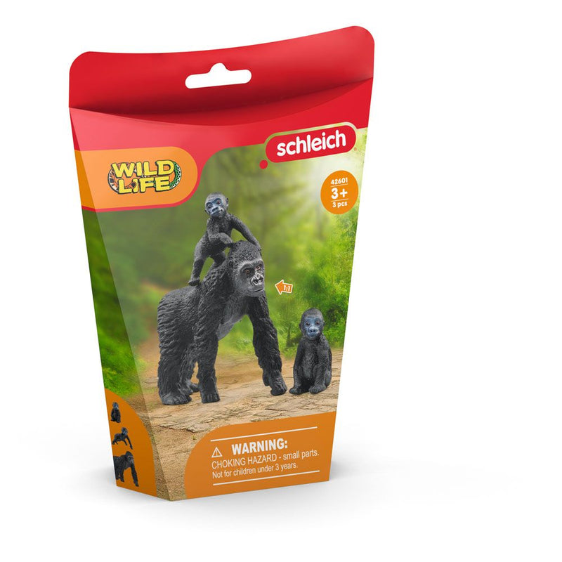 SCHLEICH Wild Life Gorilla Family Toy Figure, 3 Years and Above, Black