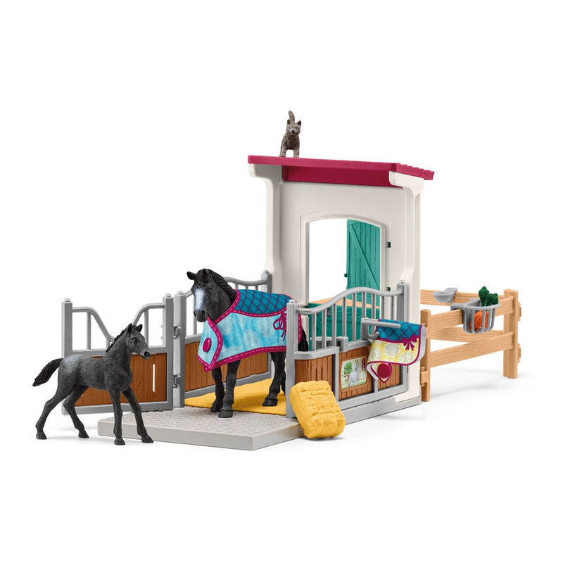 SCHLEICH Horse Club Horse Box with Mare and Foal Toy Playset, 5 to 12 Years, Multi-colour