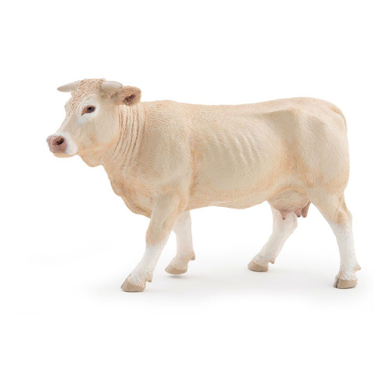 PAPO Farmyard Friends Blonde D'Aquitaine Toy Figure, Three Years and Above, White