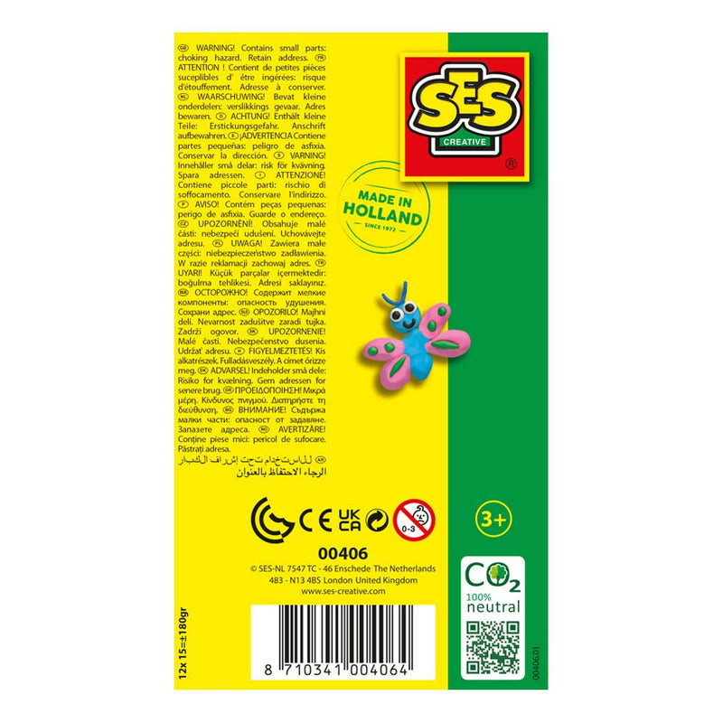 SES CREATIVE Infinity Modelling Clay, 12 Pack Set, Three Years and Above