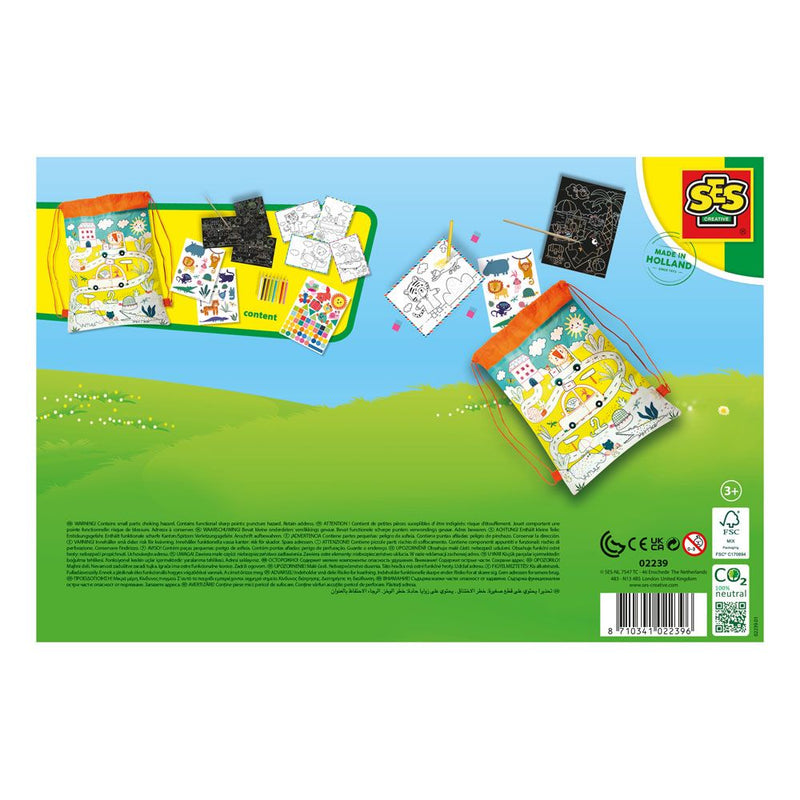 SES CREATIVE Activity Travel Bag Colouring Set, Three Years and Above