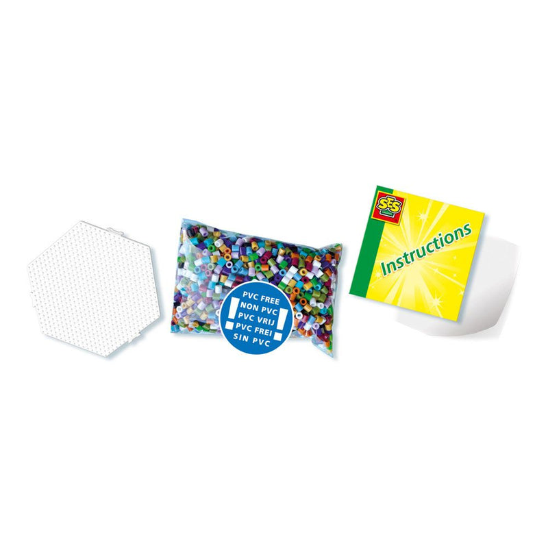 SES CREATIVE Beedz Dino World 2100 Iron-on Beads Mosaic Art Kit, Five Years and Above