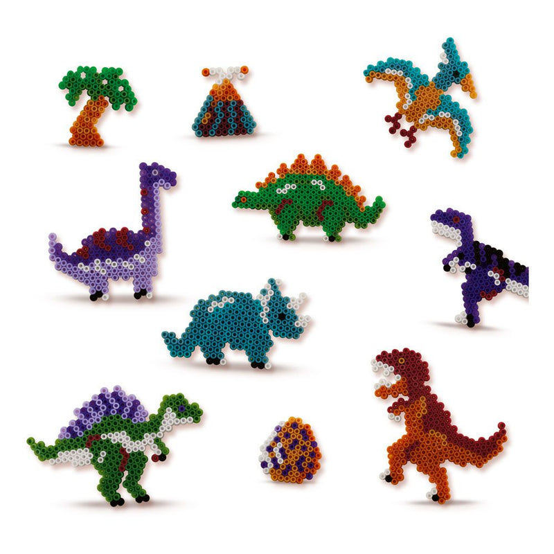 SES CREATIVE Beedz Dino World 2100 Iron-on Beads Mosaic Art Kit, Five Years and Above