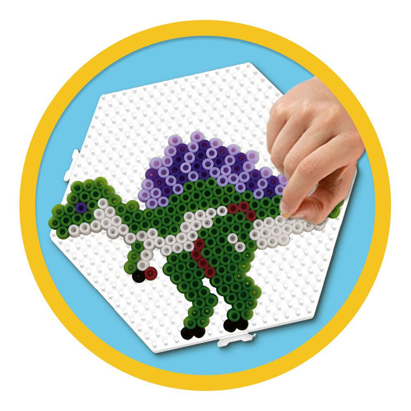 SES CREATIVE Beedz Dino World 2100 Iron-on Beads Mosaic Art Kit, Five Years and Above