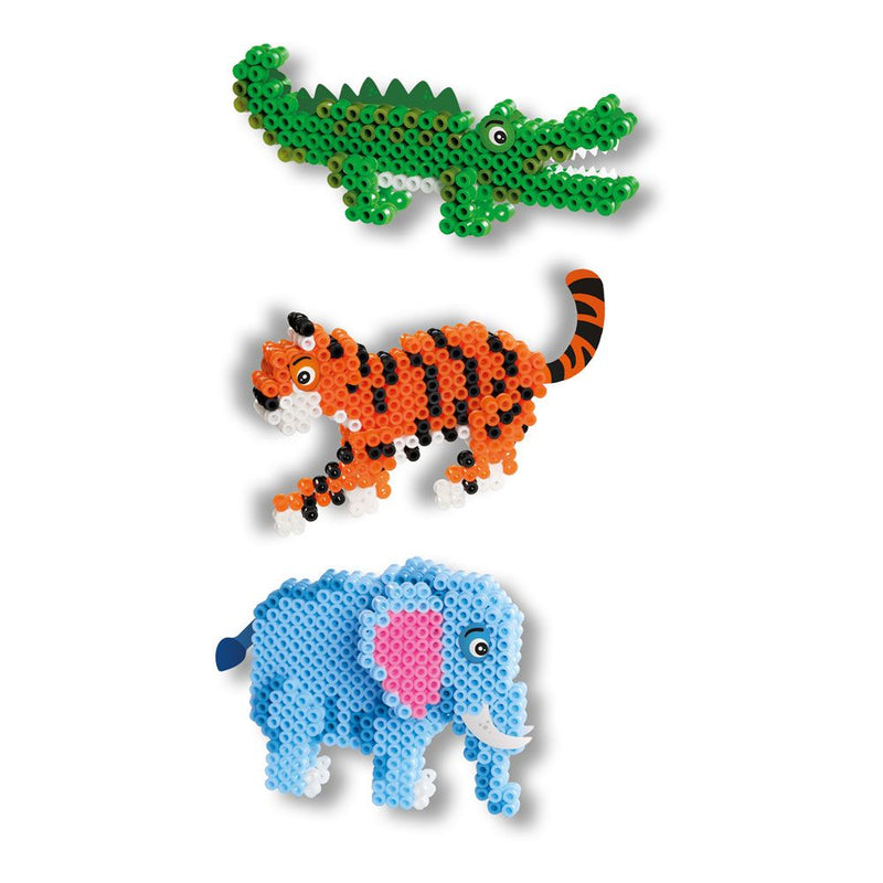 SES CREATIVE Beedz Safari Animals 2000 Iron-on Beads Mosaic Art Kit, Five Years and Above