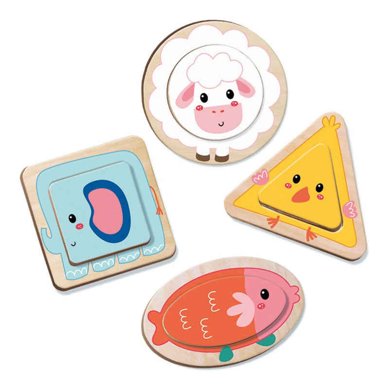 SES CREATIVE Tiny Talents Duo Shapes Puzzles, 10 Months and Above