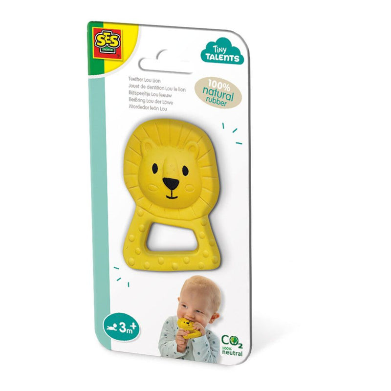 SES CREATIVE Tiny Talents Teether Lou Lion, Three Months and Above