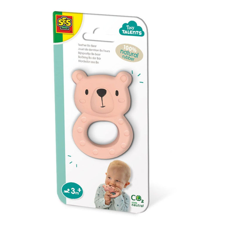 SES CREATIVE Tiny Talents Teether Bo Bear, Three Months and Above