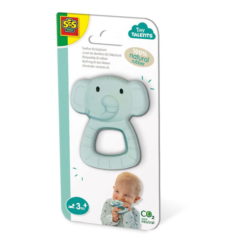 SES CREATIVE Tiny Talents Teether Eli Elephant, Three Months and Above