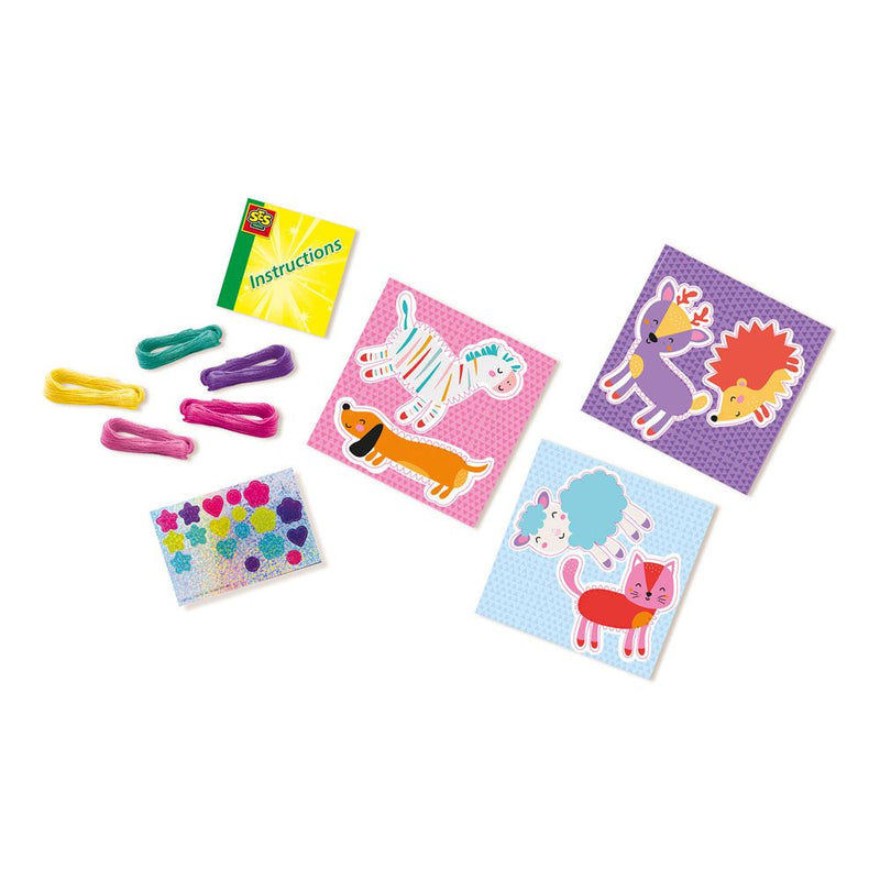 SES CREATIVE Yarn Wrap Animals Craft Kit, 3 to 6 Years