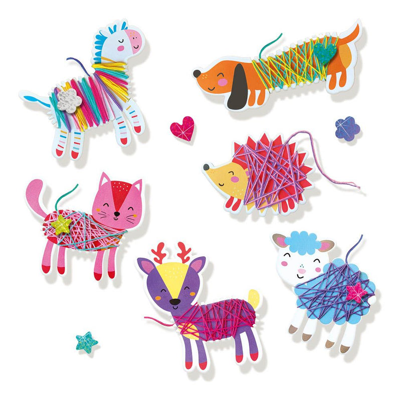 SES CREATIVE Yarn Wrap Animals Craft Kit, 3 to 6 Years