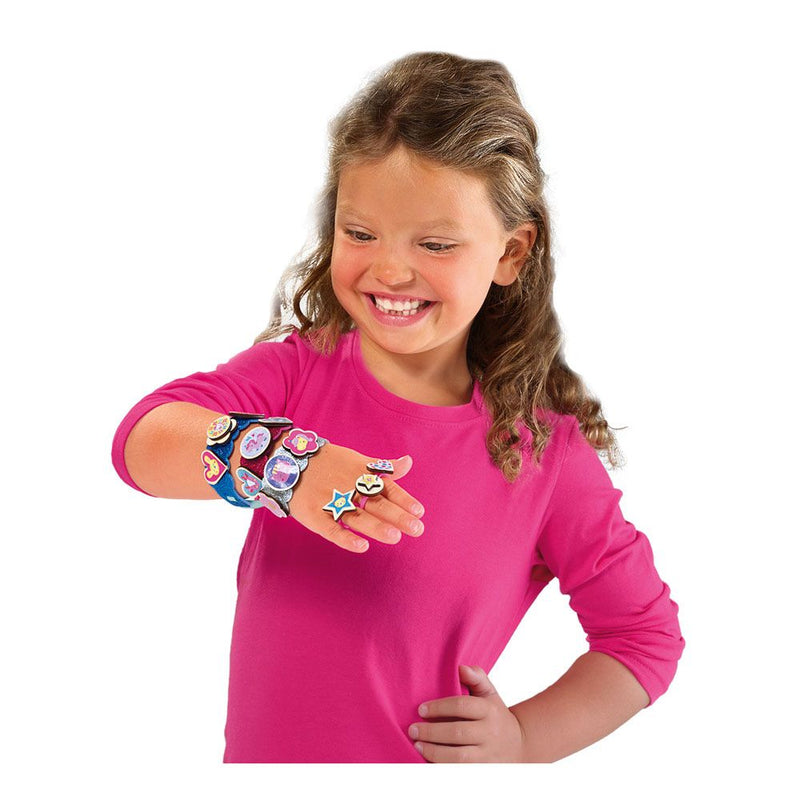 SES CREATIVE Easy Rings and Glitter Bracelets Jewellery Making Set, 3 to 6 Years