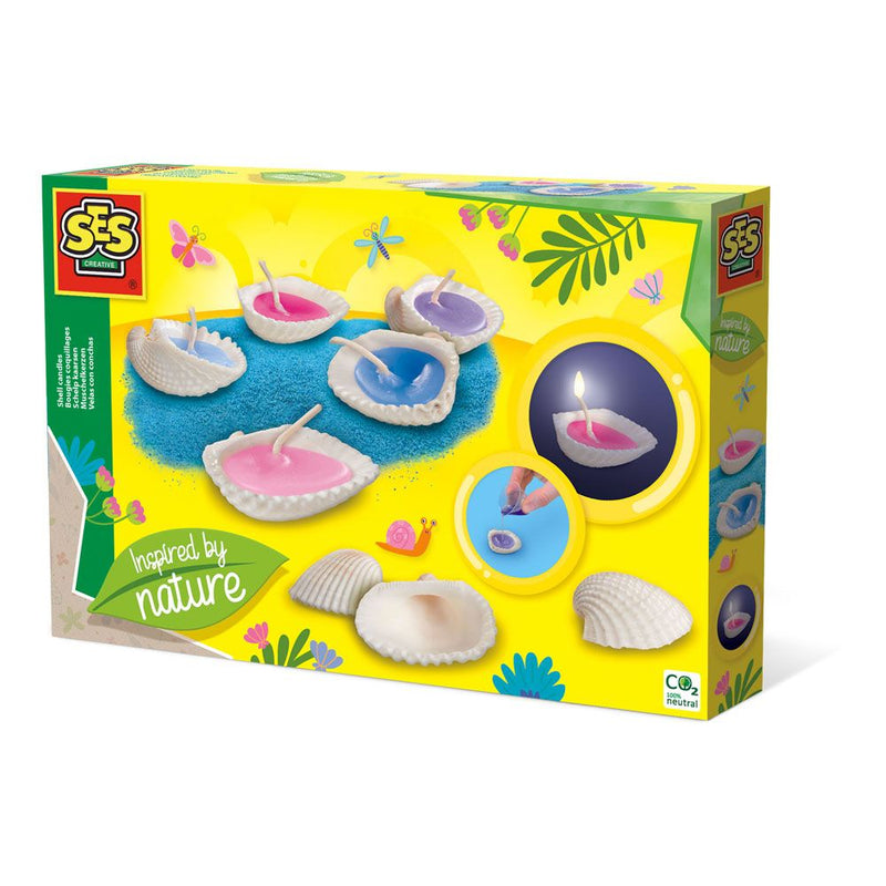 SES CREATIVE Inspired By Nature Shell Candle Making Kits, Six Years and Above