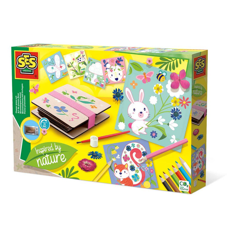 SES CREATIVE Inspired by Nature Flower Press Art Craft Kit, Five Years and Above