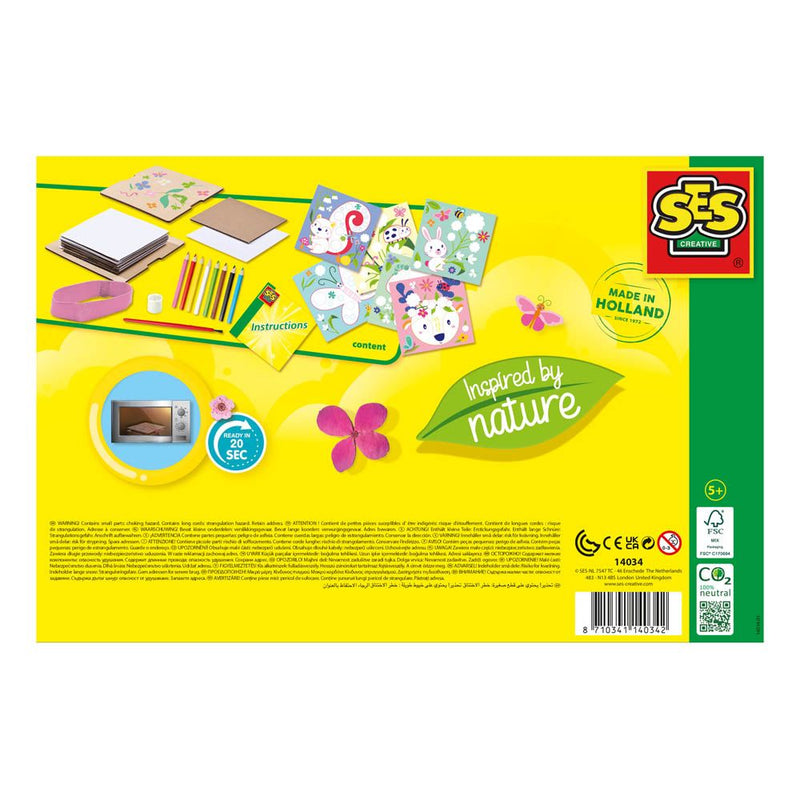 SES CREATIVE Inspired by Nature Flower Press Art Craft Kit, Five Years and Above