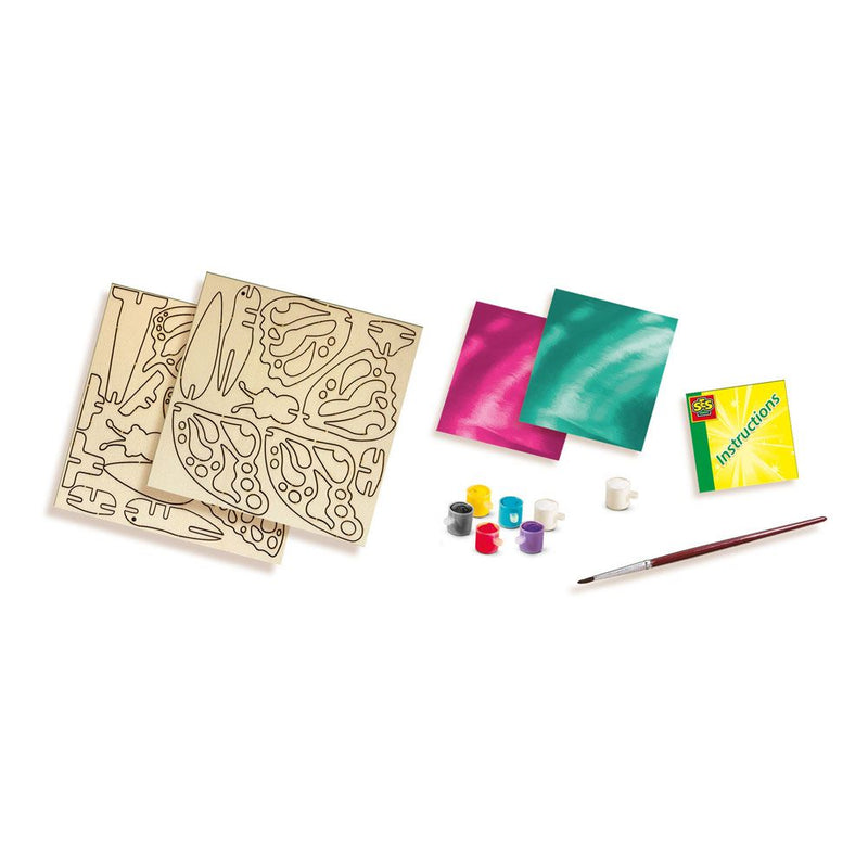 SES CREATIVE Inspired by Nature Decorate Wooden Butterflies Painting Set, Five Years and Above