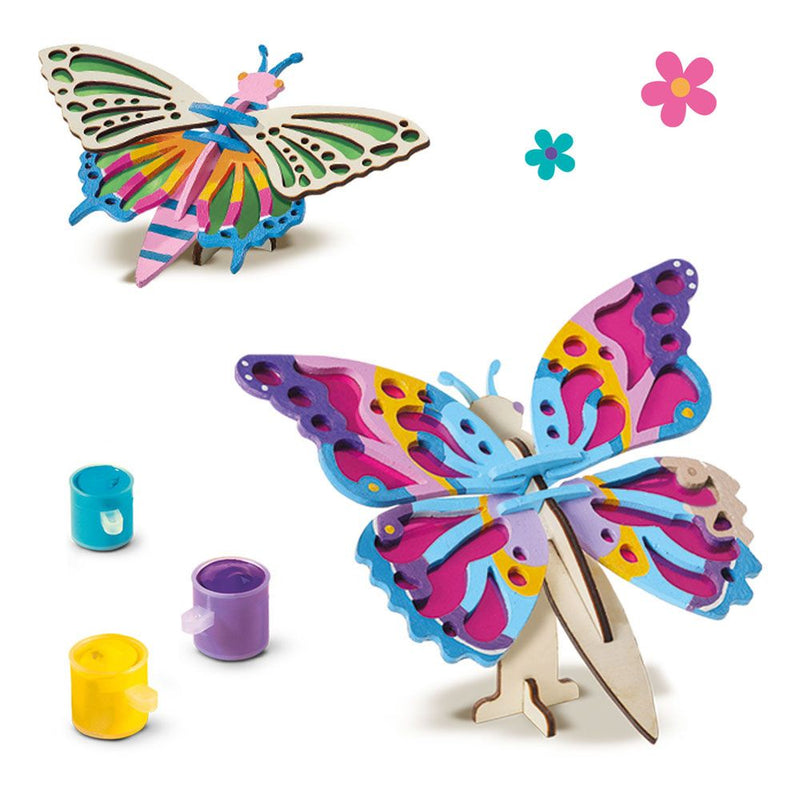 SES CREATIVE Inspired by Nature Decorate Wooden Butterflies Painting Set, Five Years and Above