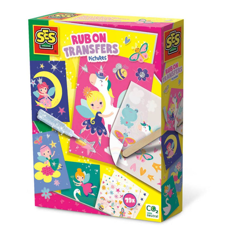 SES CREATIVE Rub on Transfers Pictures Craft Kit, Three Years and Above