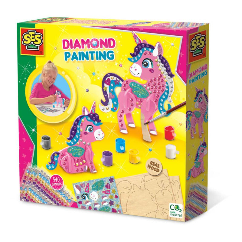 SES CREATIVE 3D Unicorns Diamond Painting Kit, Five Years and Above