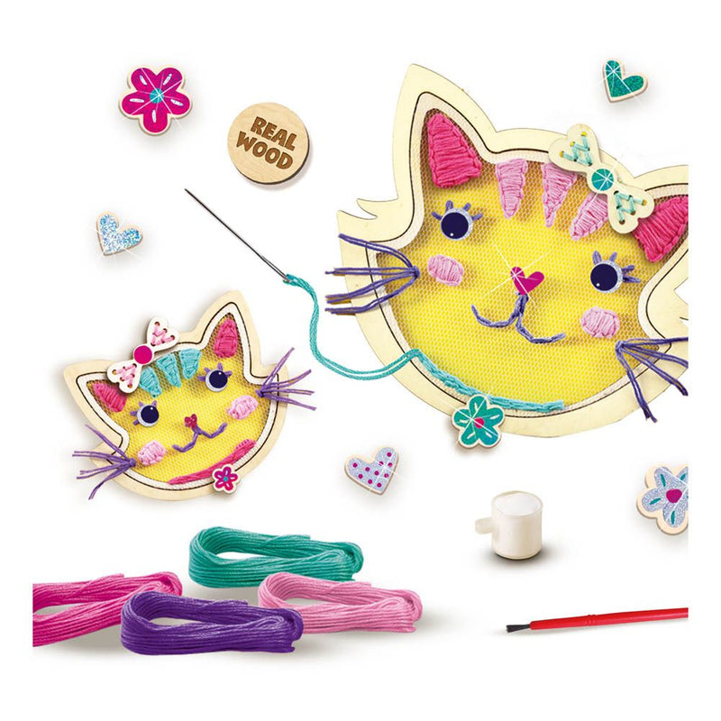 SES CREATIVE Cat Tulle Embroidery Set, Six Years and Above