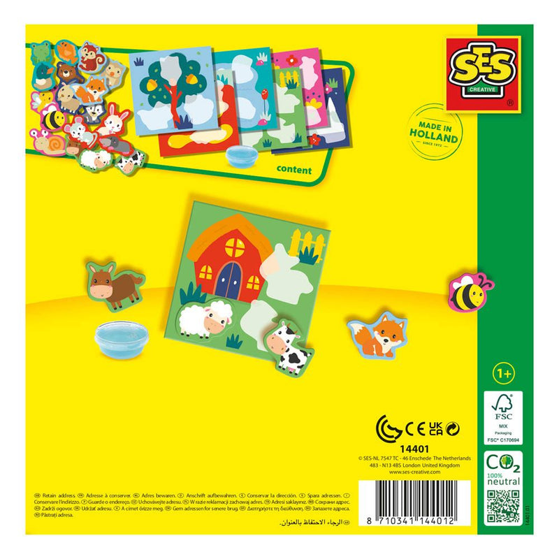 SES CREATIVE My First Where Do I Live? Sticking Animals, 1 to 4 Years