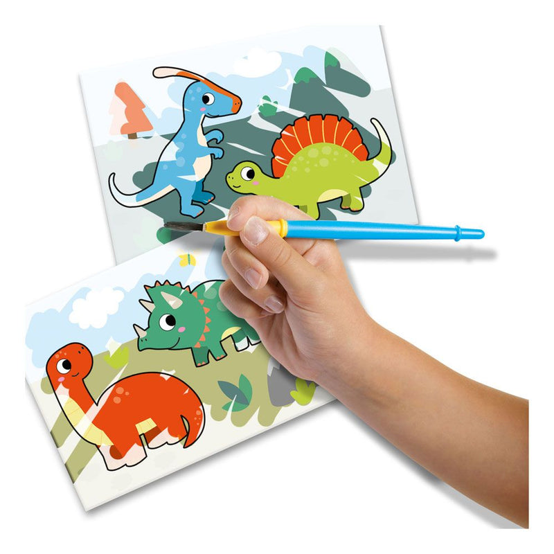 SES CREATIVE Dinos Colouring with Water Painting Set, 1 to 4 Years
