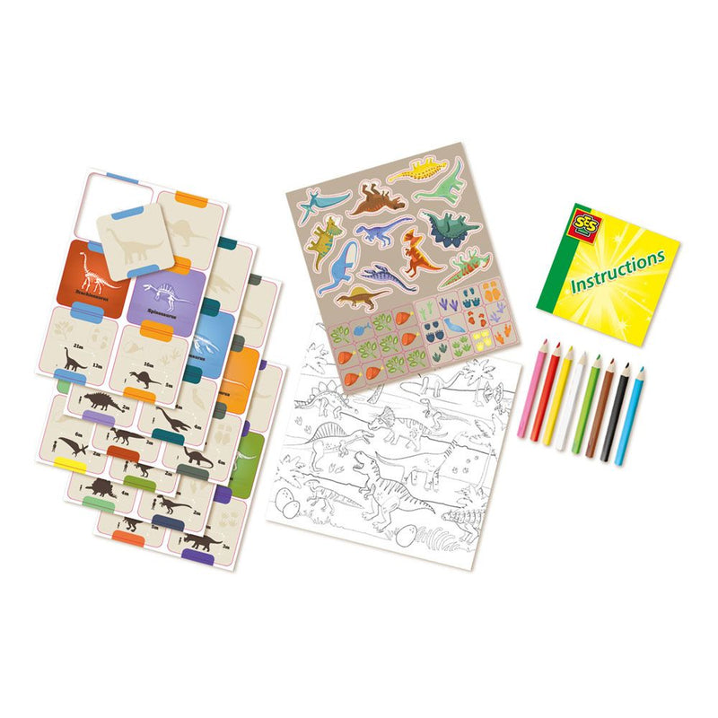 SES CREATIVE I Learn Dinosaurs Colouring Set, 3 to 6 Years