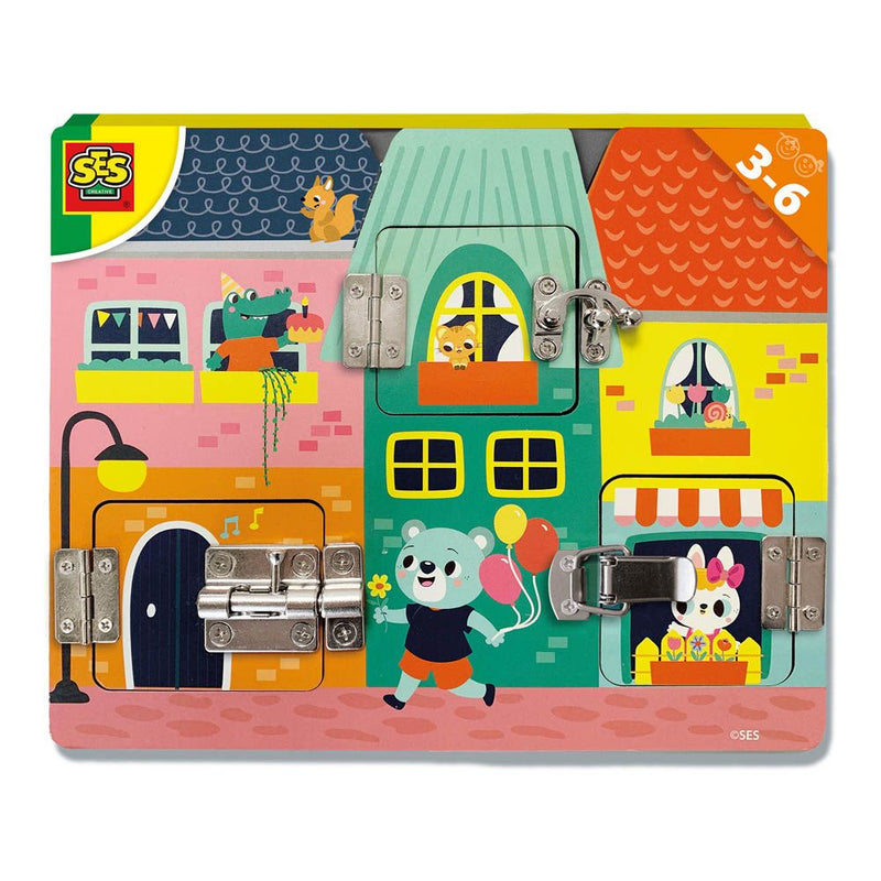 SES CREATIVE I Learn Latches Board, 3 to 6 Years