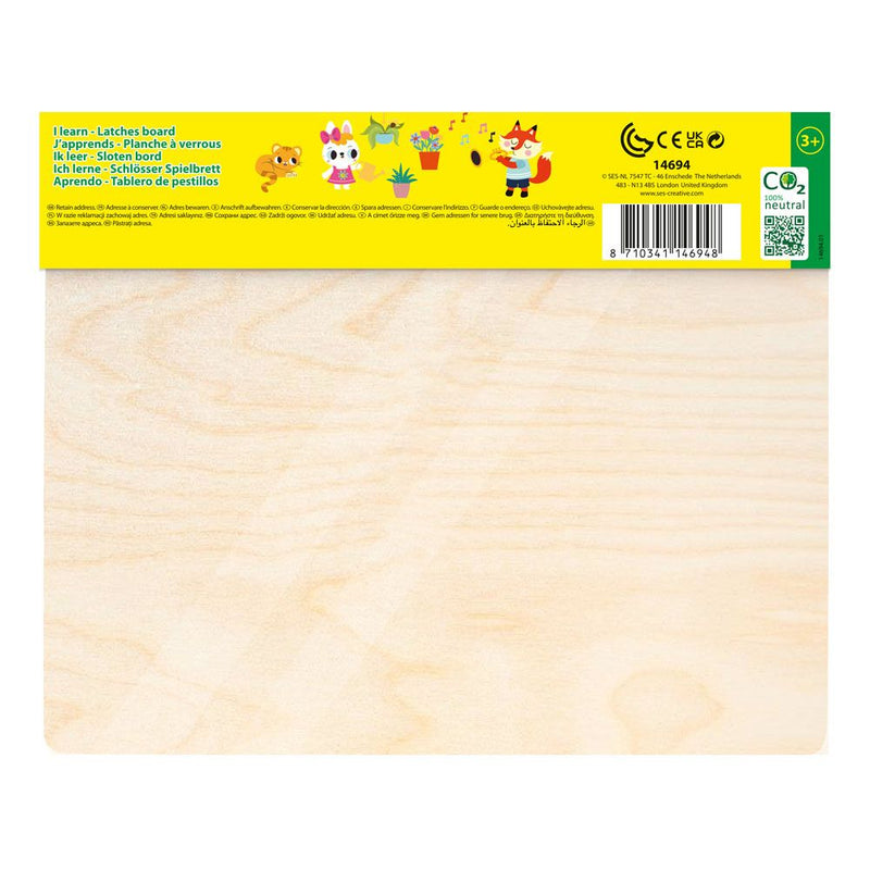 SES CREATIVE I Learn Latches Board, 3 to 6 Years