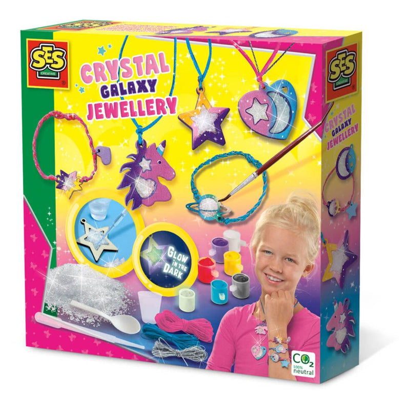 SES CREATIVE Crystal Galaxy Jewellery Making Set, Six Years and Above