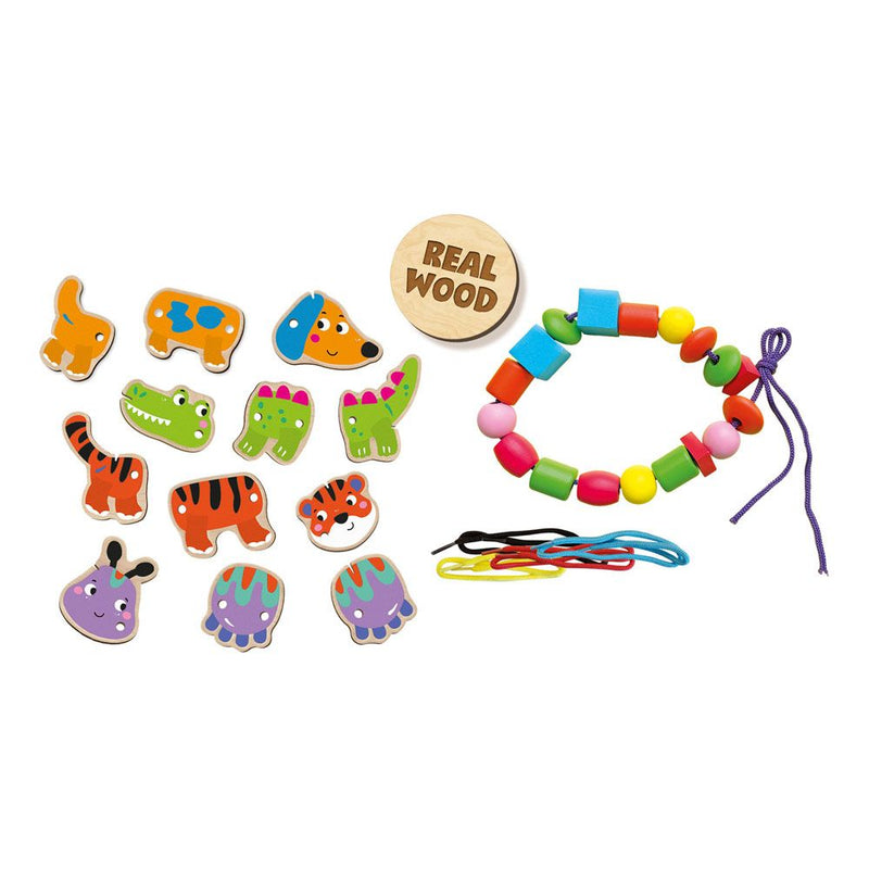 SES CREATIVE Lacing Animals Bead Set, 3 to 6 Years