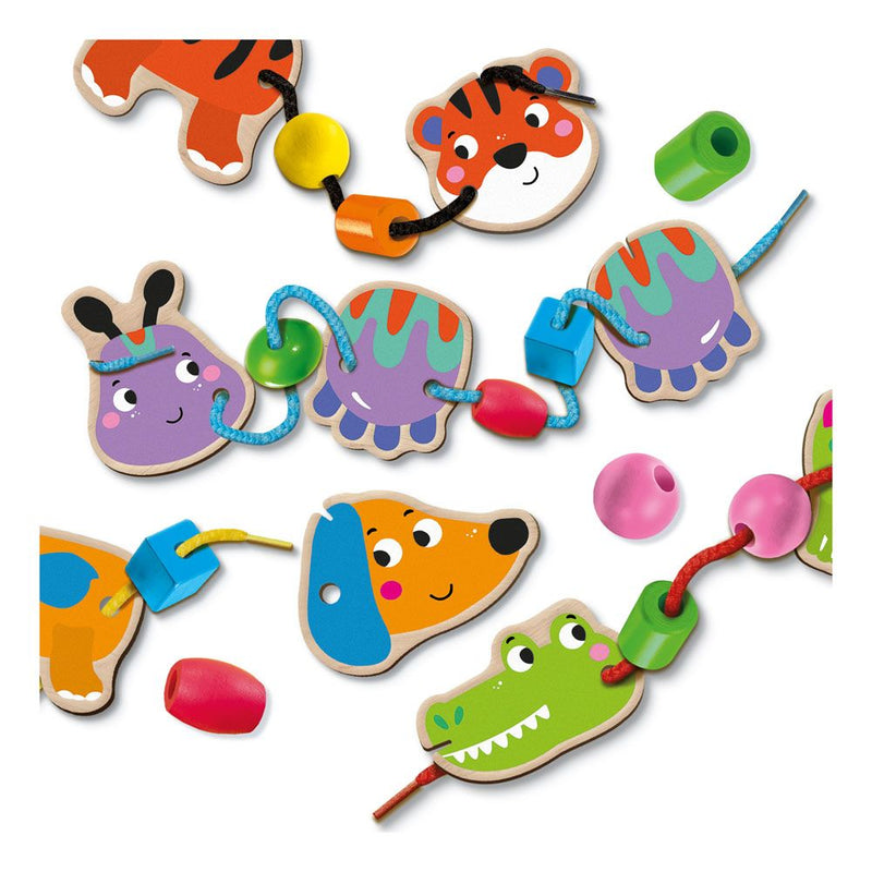 SES CREATIVE Lacing Animals Bead Set, 3 to 6 Years