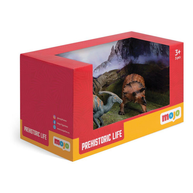 MOJO Prehistoric Life Dinosaur Starter 2 Toy Figure Set, 3 Years or Above, Multi-colour