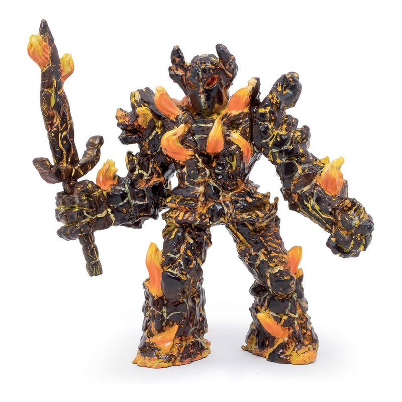 PAPO Fantasy World Fire Golem Toy Figure, Three Years and Above, Brown/Orange