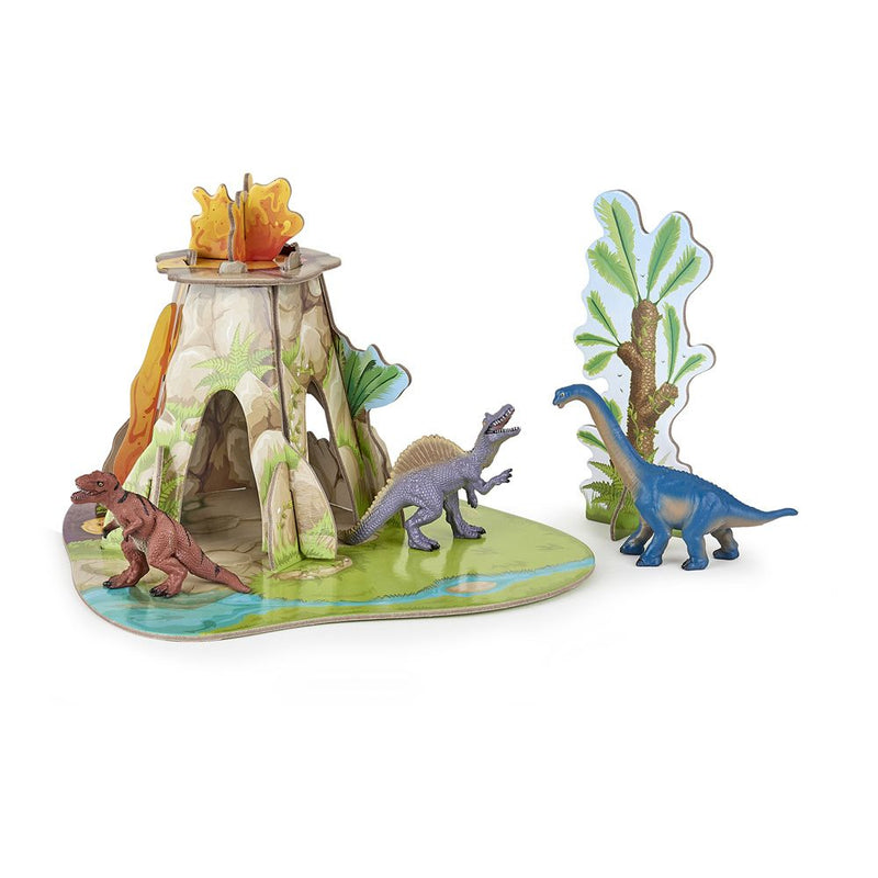 PAPO Mini Papo Mini Land of Dinosaurs Toy Playset, 3 Years or Above, Multi-colour