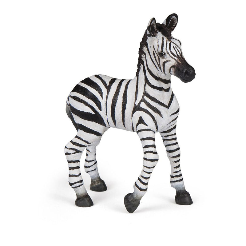 PAPO Wild Animal Kingdom Zebra Foal Toy Figure, 3 Years or Above, Black/White