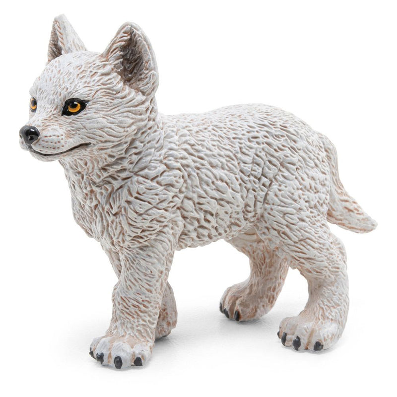 PAPO Wild Animal Kingdom Young Polar Wolf Toy Figure, 3 Years or Above, White